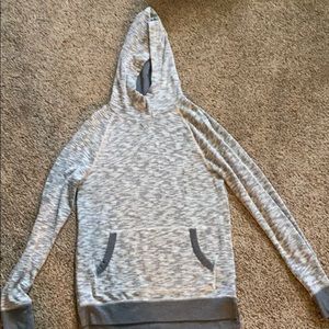 Grey/White Express Thin Hoodie